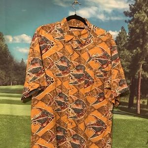 Retro Hawaiian Button Down Shirt. Size large